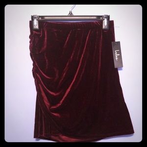 NWT Lulu's Velvet Mini Skirt